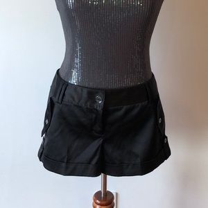 Black satin shorts perfect condition!